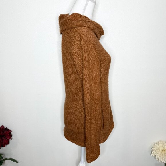 Royal Robbins Sweater Womens Size S Orange Cowl Neck Preppy Outdoors Minimalist - Picture 2 of 5